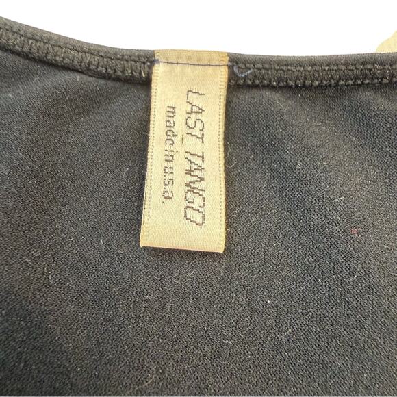 Last Tango Black Fitted Top Stretchy Ruched Detail No Seams Long Sleeve - Picture 11 of 16